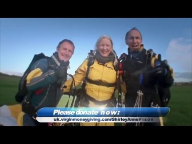 Local Grandma skydives for the Royal Marines